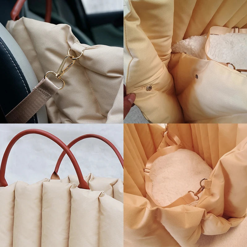 Luxury Winter Warm Pet Travel Handbag