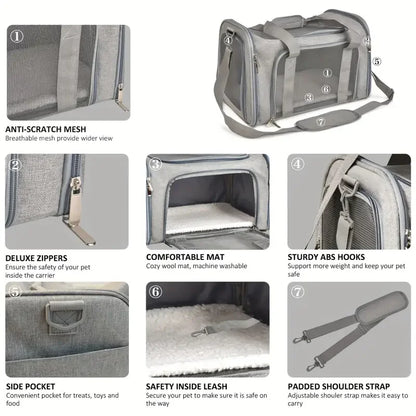 Airline-Approved Soft-Sided Pet Carrier Bag